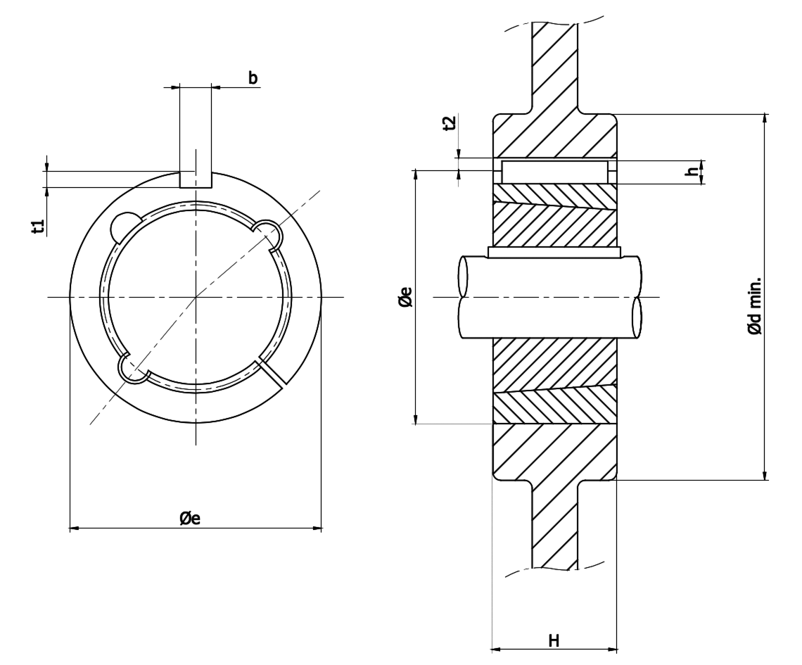 Схема переходника ступицы под тапербуш